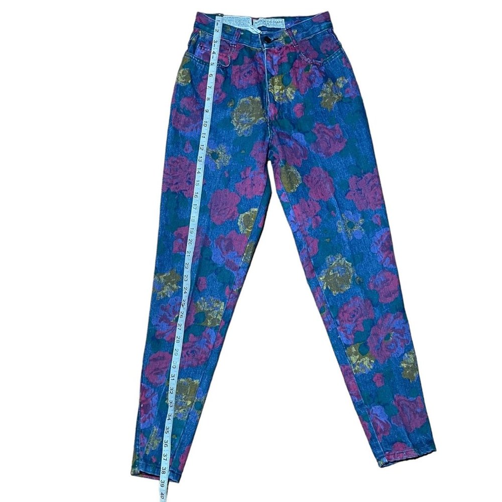 VTG High Rise Skinny Floral Print Jeans - Picture 11 of 12